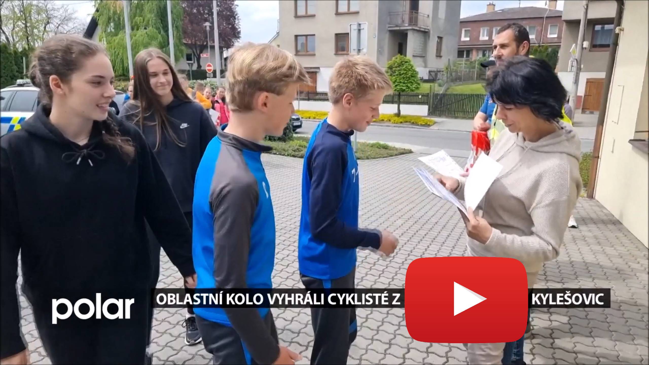 Cyklisté v Tv Polar - video